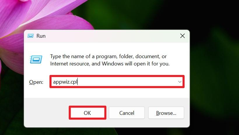 enter command and press ok
