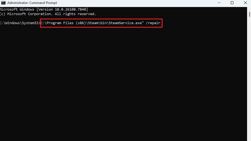 repair steam installation