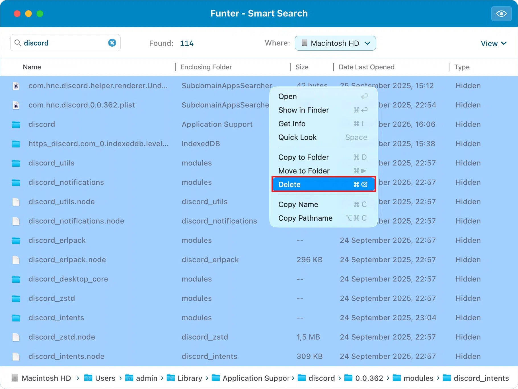 delete discord folder