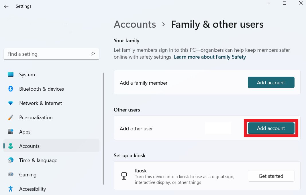 add someone else to this pc