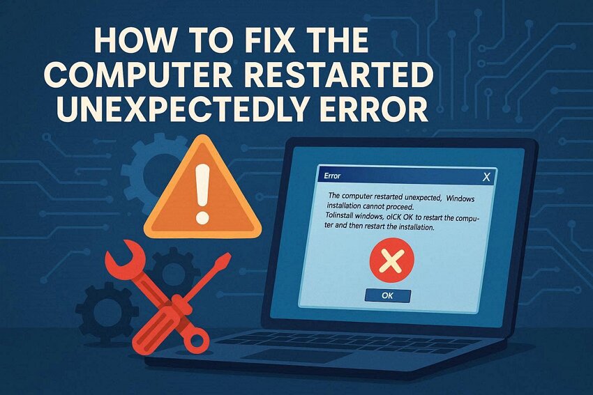 The Computer Restarted Unexpectedly Error: Causes & Working Fixes