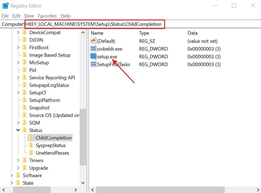 access location in registry editor