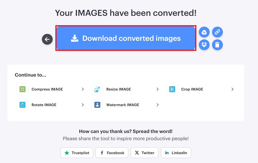 download converted images