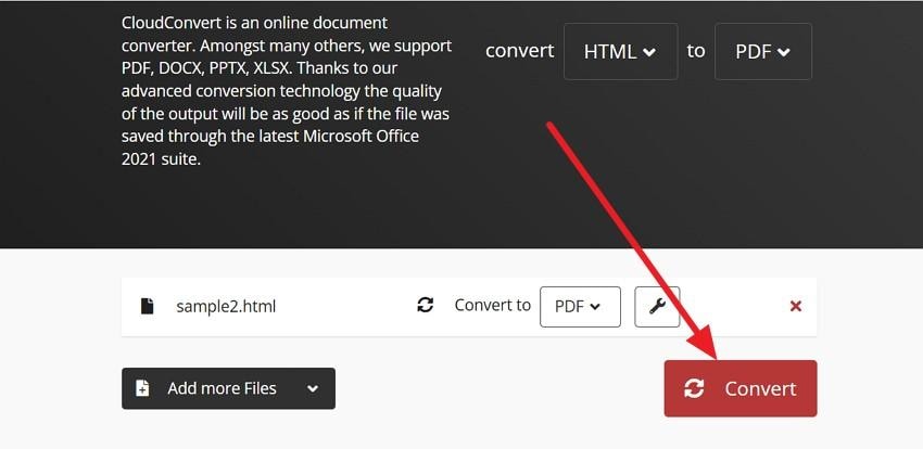 choose to convert html into pdf