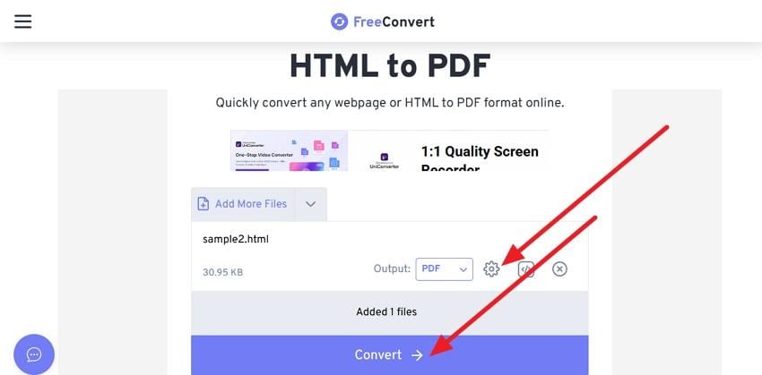 choose to convert html into pdf