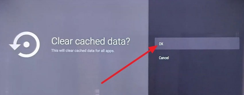press ok the smart tv