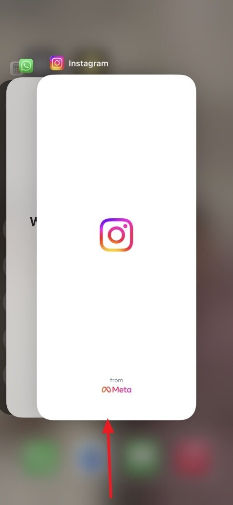 quit the app on iphone