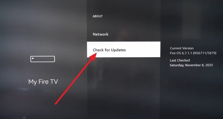 choose the check for updates