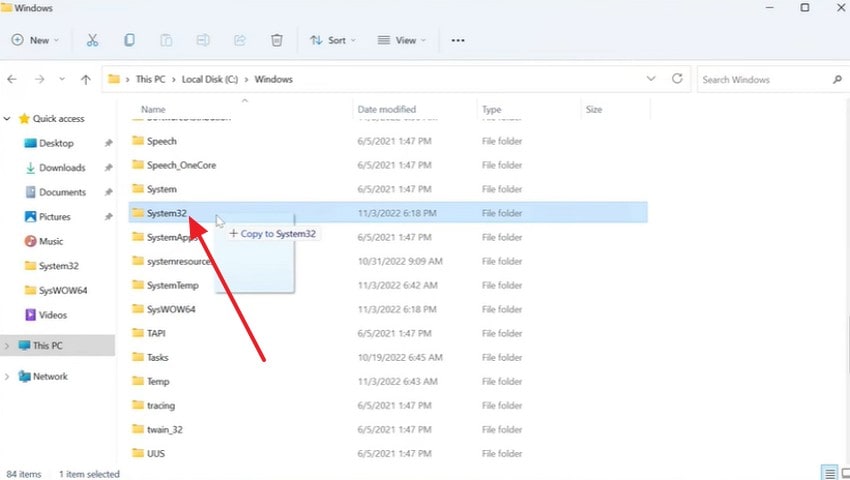copy file to system32