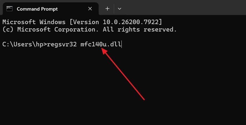 run command and press enter key