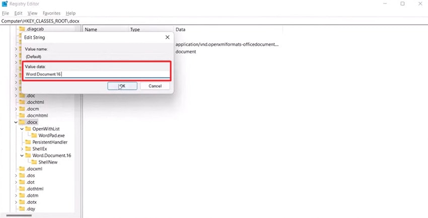 set default value data