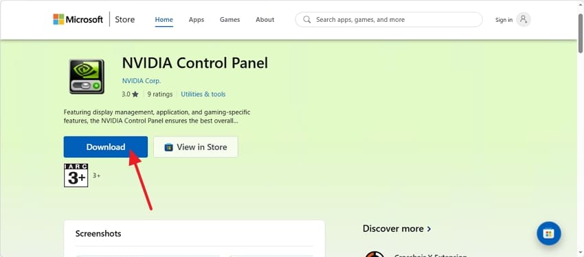 download and install nvidia control panel