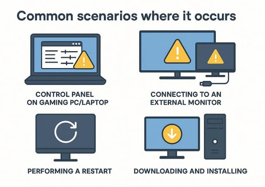 common scenarios for nvidia display error