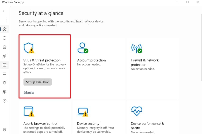 access virus & threat protection