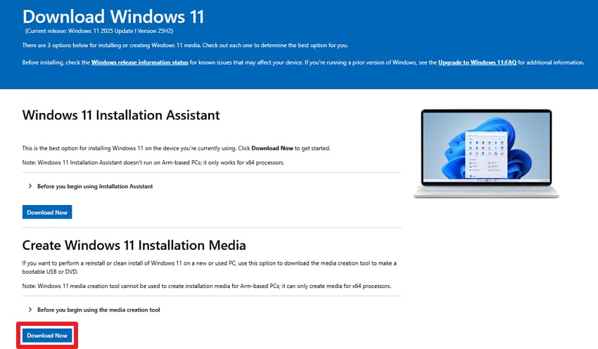 download windows installation media