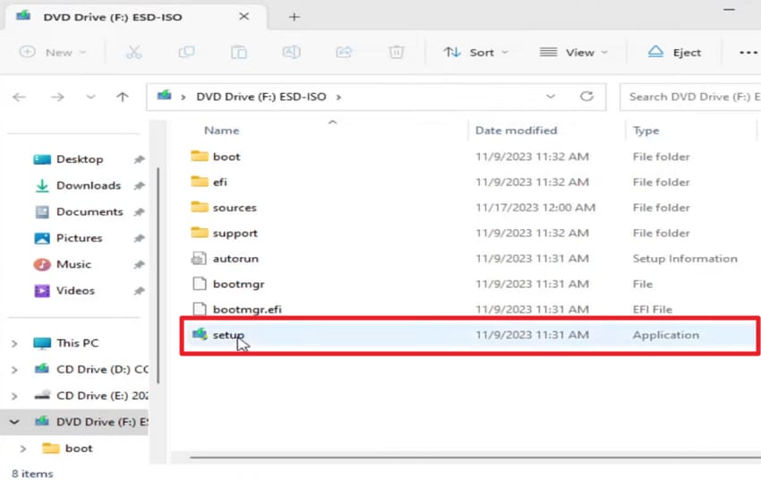 open windows setup app
