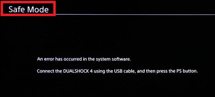 ps4 safe mode