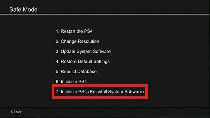 initialize ps4 reinstall system software