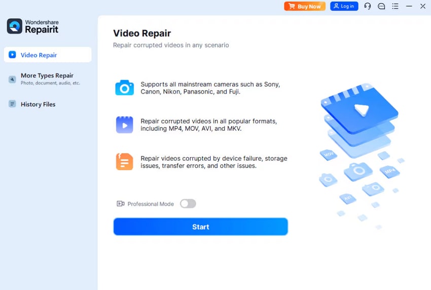 start repairing through repairit desktop