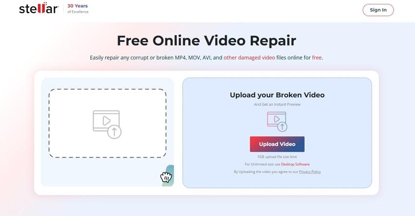 steller video repair online tool