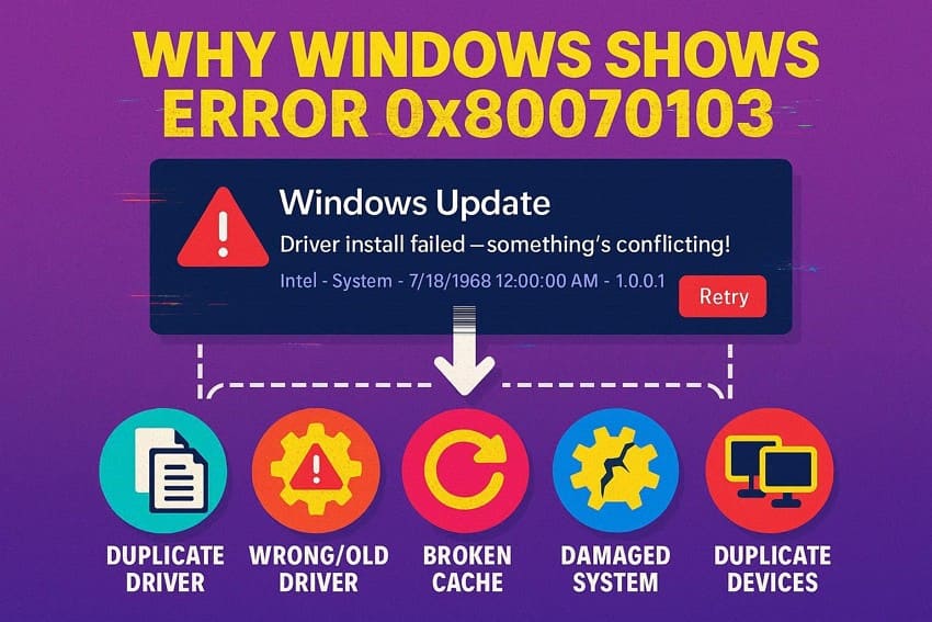 why 0x80070103 error appears