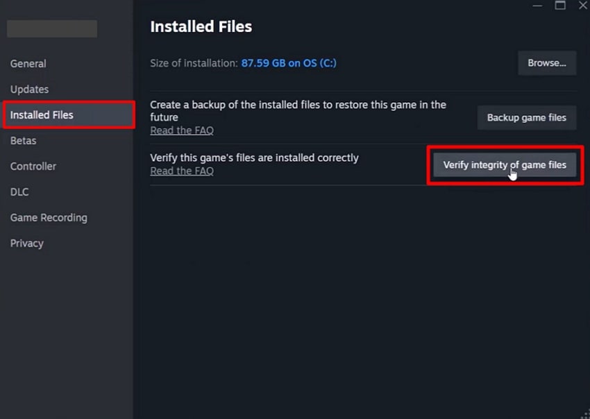 verify game files steam