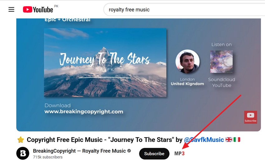 pick the mp3 option extension