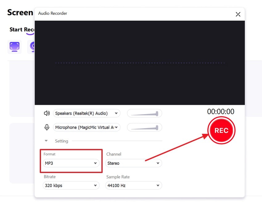 press the recording button uniconverter