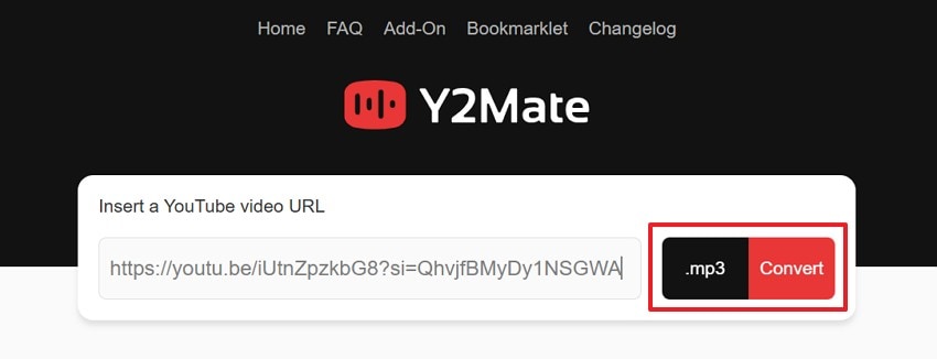 paste youtube link and convert