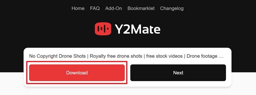 choose the download button y2mate