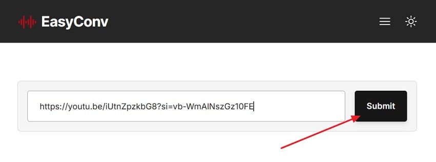 press submit button in easyconv