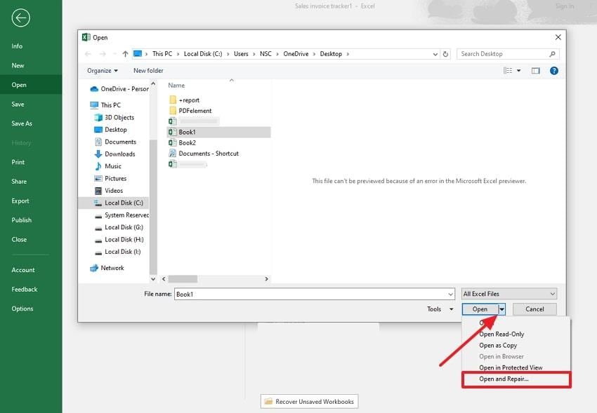 pick open and repair option