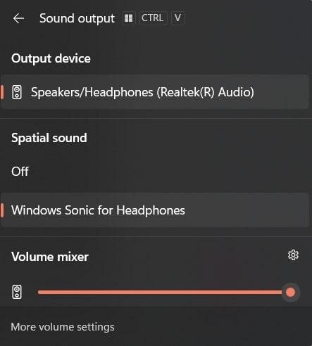 check device or app sound settings