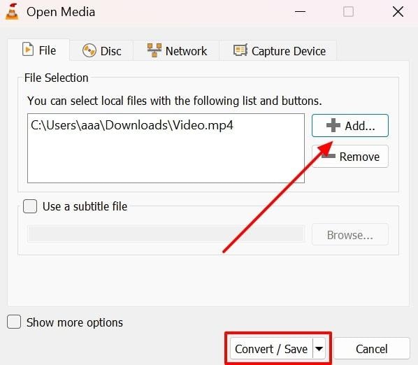 use add button to convert save