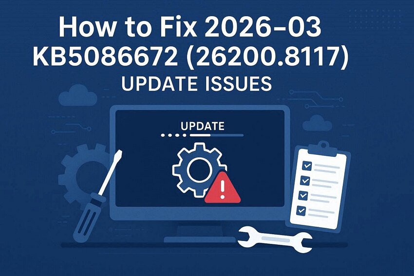 How to Fix 2026‑03 KB5086672 (26200.8117) Update Issues on Windows