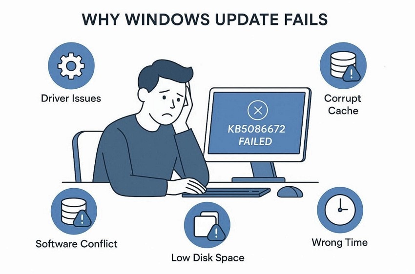 reasons behind windows update failure
