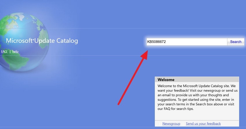 access microsoft update catalog