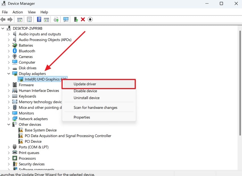 choose update gpu driver