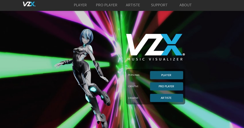 vzx spotify visualizers
