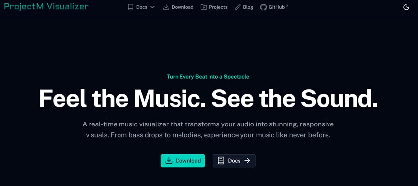 projectm spotify visualizers