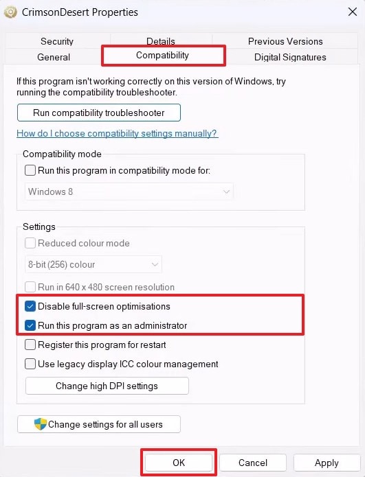 choose run crimson desert as administrator