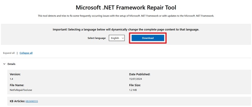 access .net framework tool