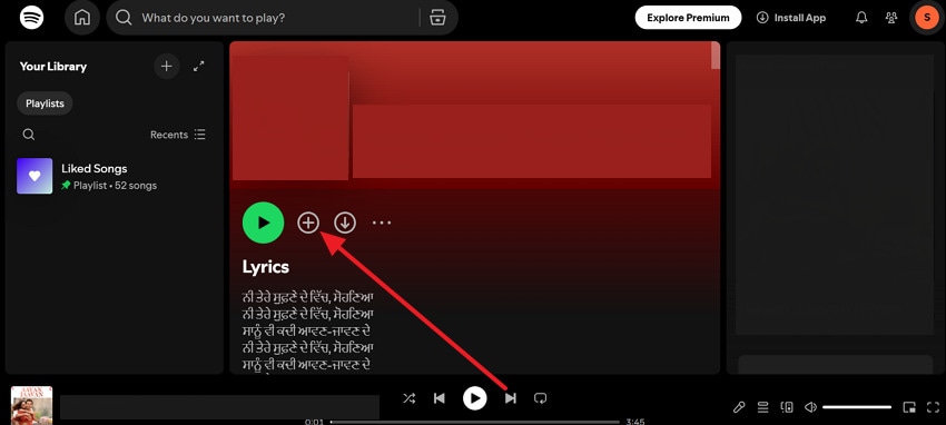 re add song on web spotify
