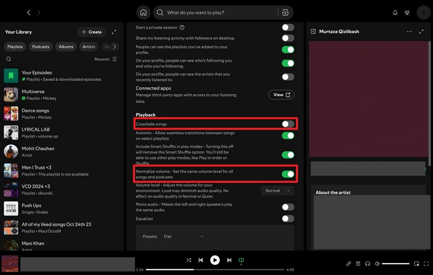 toggle off settings on mac