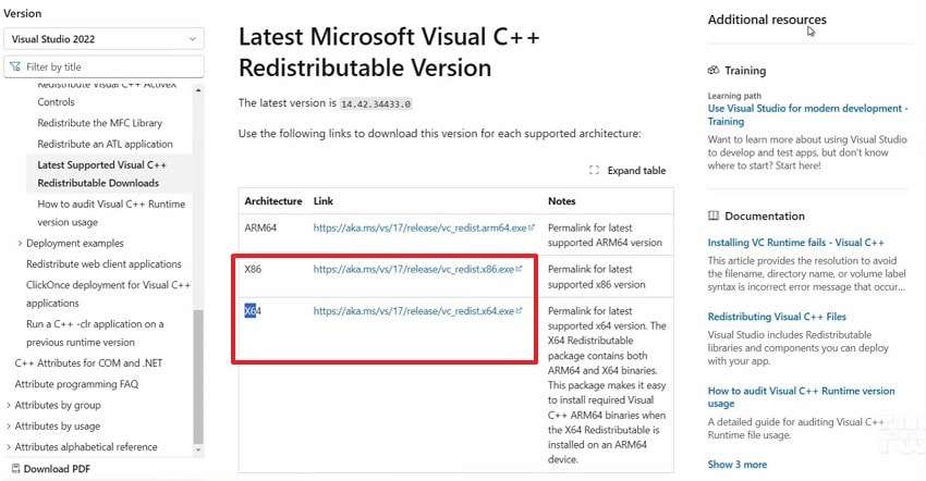 download visual c packages