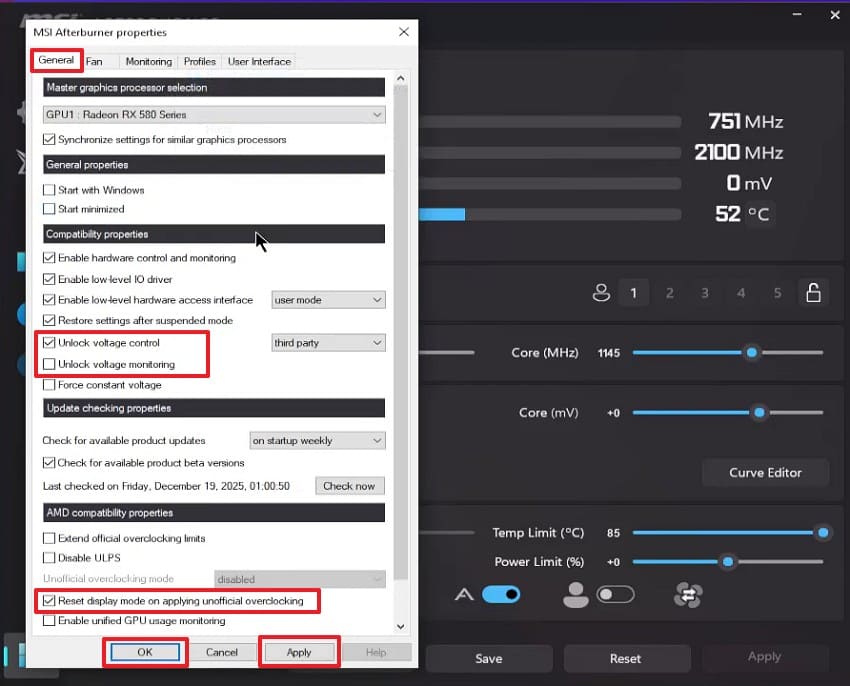 disable overclocking controls