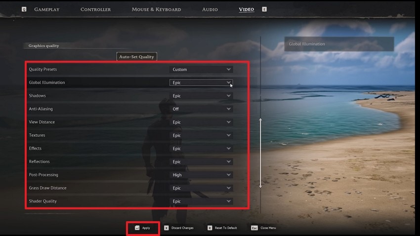 lower windrose graphics settings