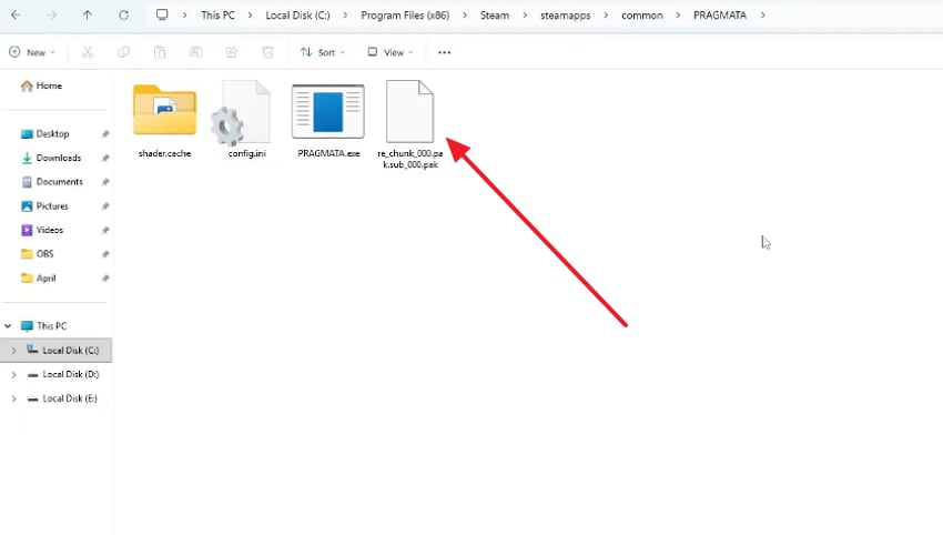 clear pragmata temporary files