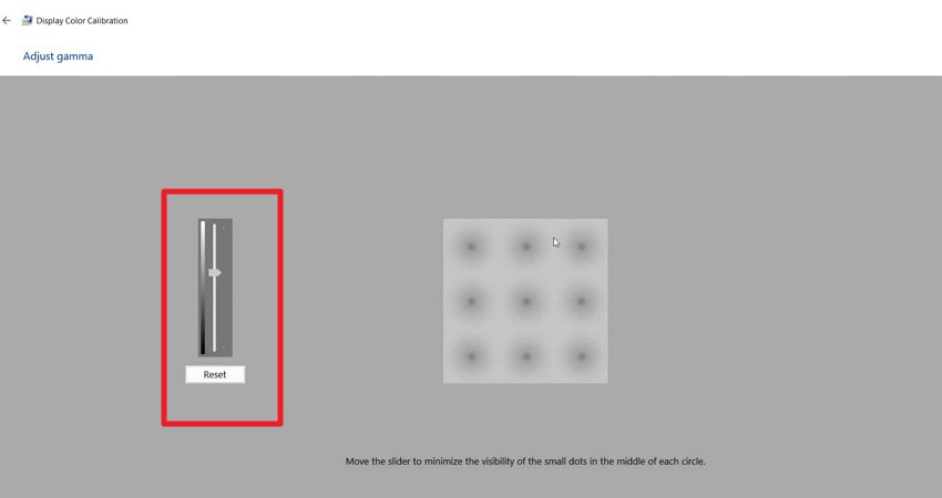 set color settings for display
