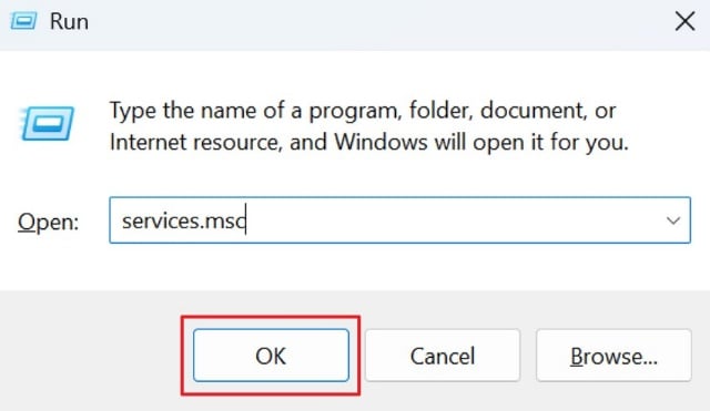 open windows services manager